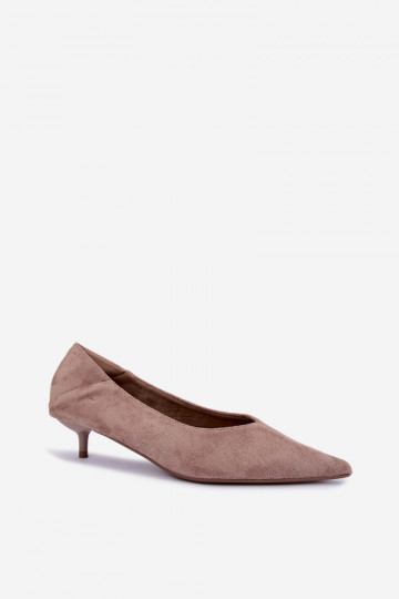 chaussures à petit talon en couleur sable Joresta