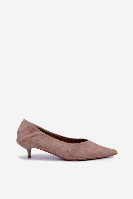 chaussures à petit talon en couleur sable Joresta
