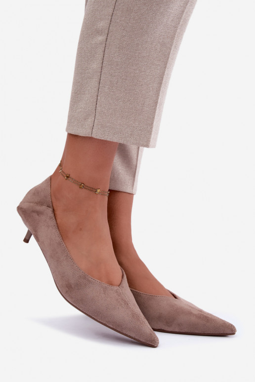 chaussures à petit talon en couleur sable Joresta