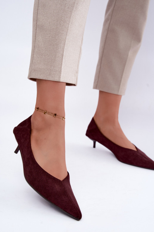 chaussures à petit talon en couleur bordeaux Joresta