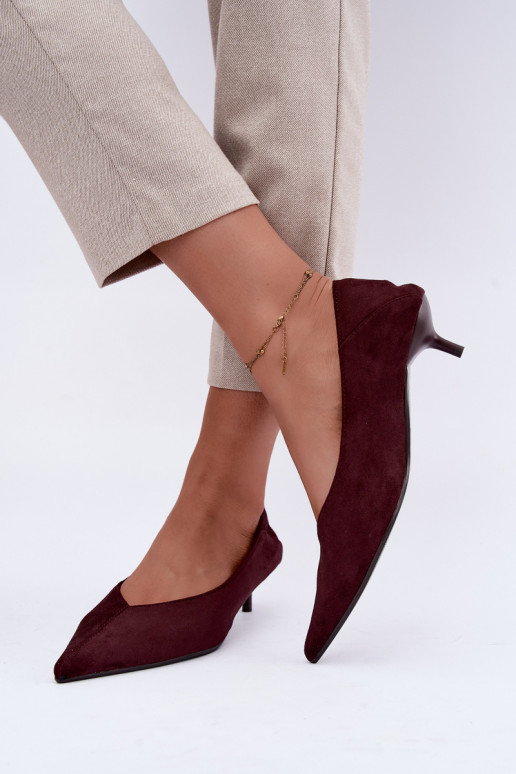chaussures à petit talon en couleur bordeaux Joresta