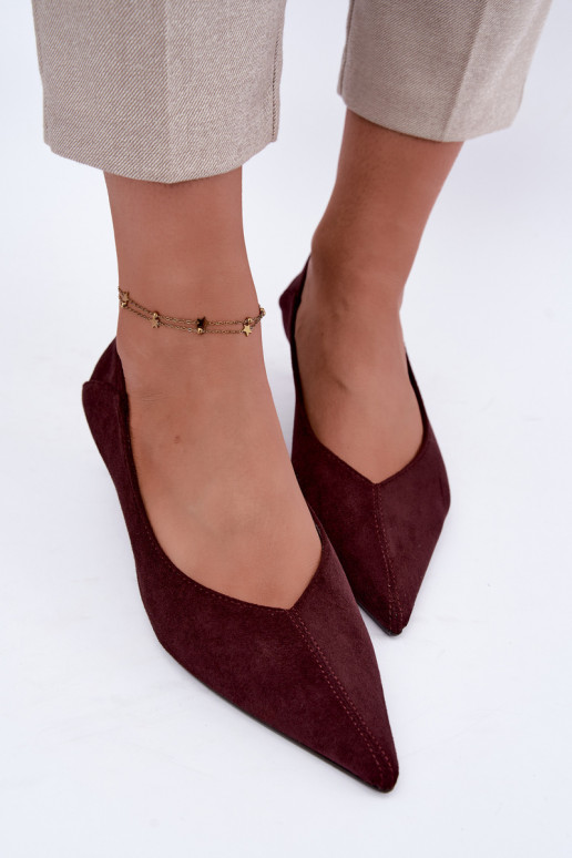 chaussures à petit talon en couleur bordeaux Joresta