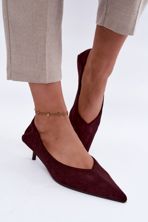 chaussures à petit talon en couleur bordeaux Joresta