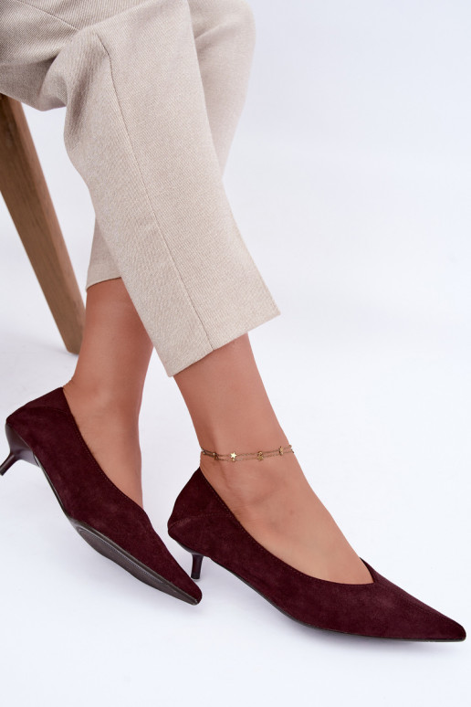 chaussures à petit talon en couleur bordeaux Joresta