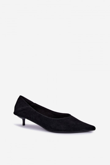 chaussures à petit talon en couleur noire Joresta