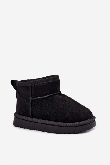 Bottes de neige noires pour enfants isolées avec fourrure à l'intérieur Mireya