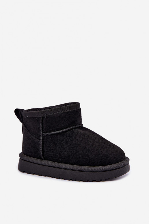 Bottes de neige noires pour enfants isolées avec fourrure à l'intérieur Mireya