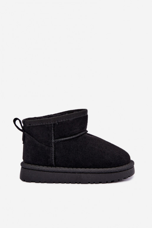Bottes de neige noires pour enfants isolées avec fourrure à l'intérieur Mireya