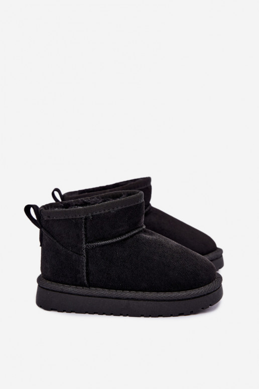 Bottes de neige noires pour enfants isolées avec fourrure à l'intérieur Mireya