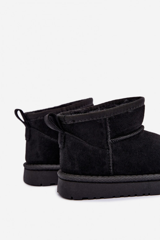 Bottes de neige noires pour enfants isolées avec fourrure à l'intérieur Mireya
