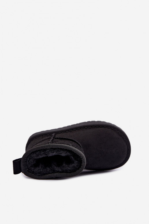 Bottes de neige noires pour enfants isolées avec fourrure à l'intérieur Mireya