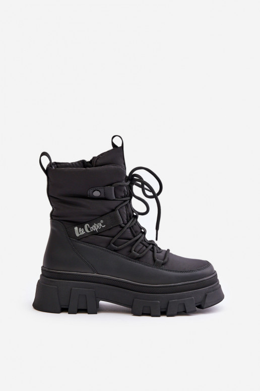 Bottes de neige noires pour femmes Lee Cooper LCJ-24-47-3144