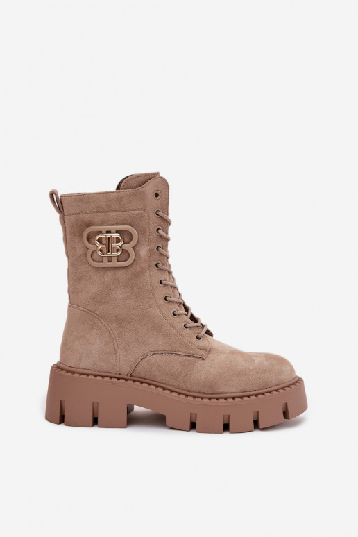 Bottines isolées beiges avec ornements Melisse