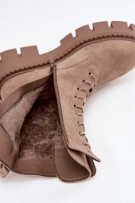 Bottines isolées beiges avec ornements Melisse
