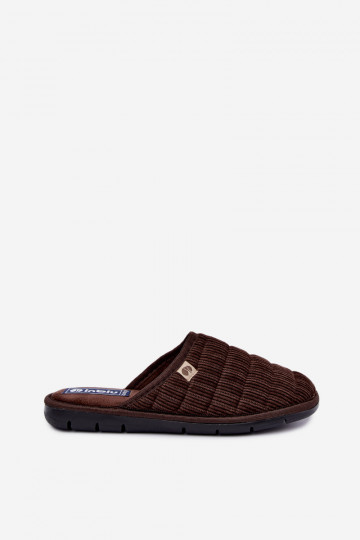 Chaussons marron pour hommes Inblu 91000034 2