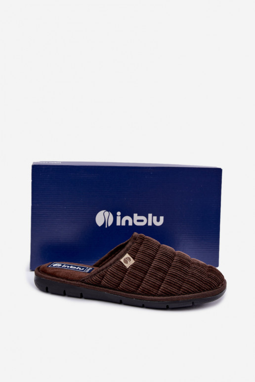 Chaussons marron pour hommes Inblu 91000034