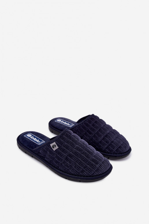 Chaussons bleu marine pour hommes Inblu 91000034