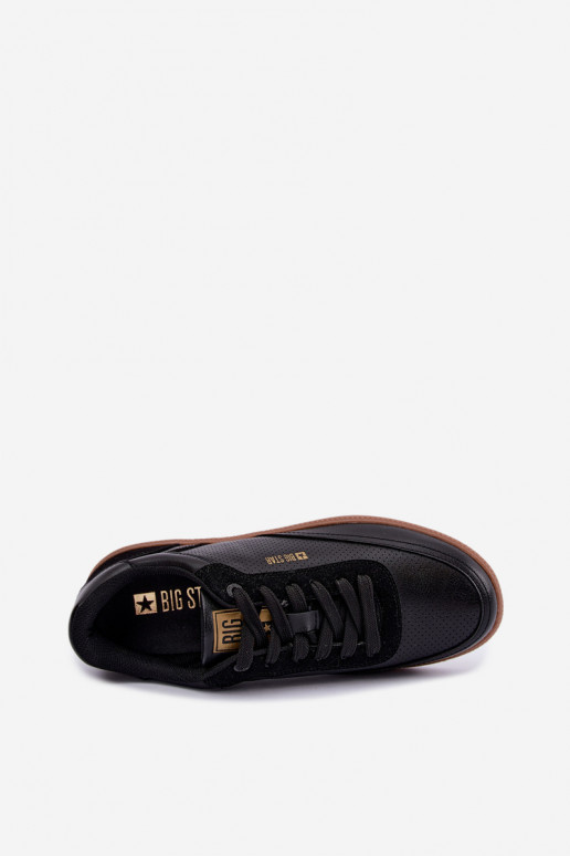 Baskets noires pour hommes Big Star UU174045