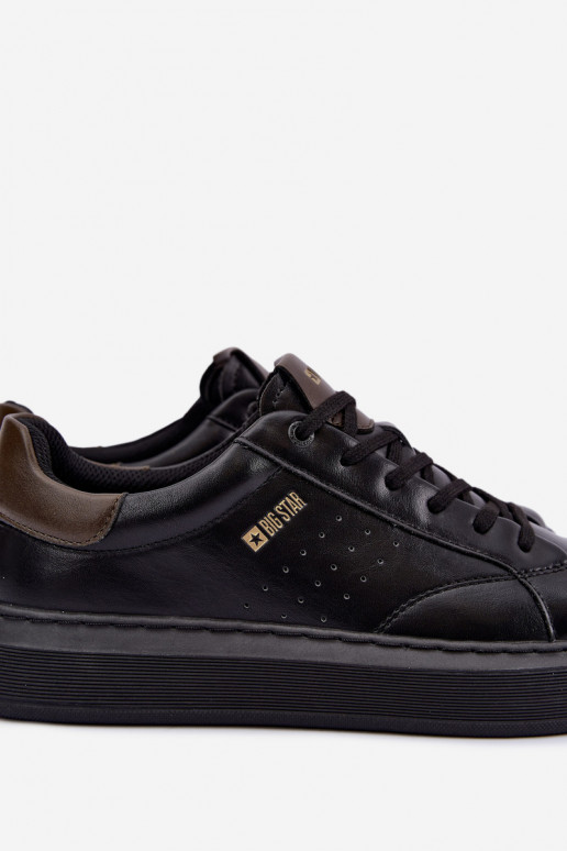 Baskets noires pour hommes avec plateforme Big Star UU174291
