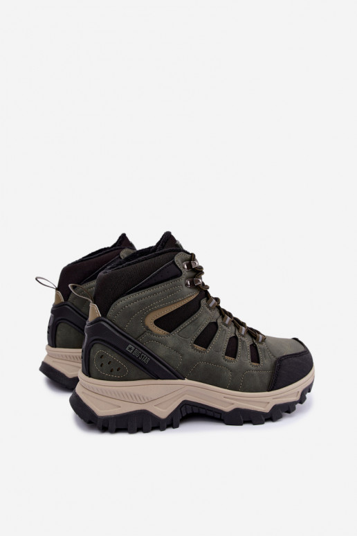 Bottes de randonnée vertes isolées pour hommes Big Star UU174315