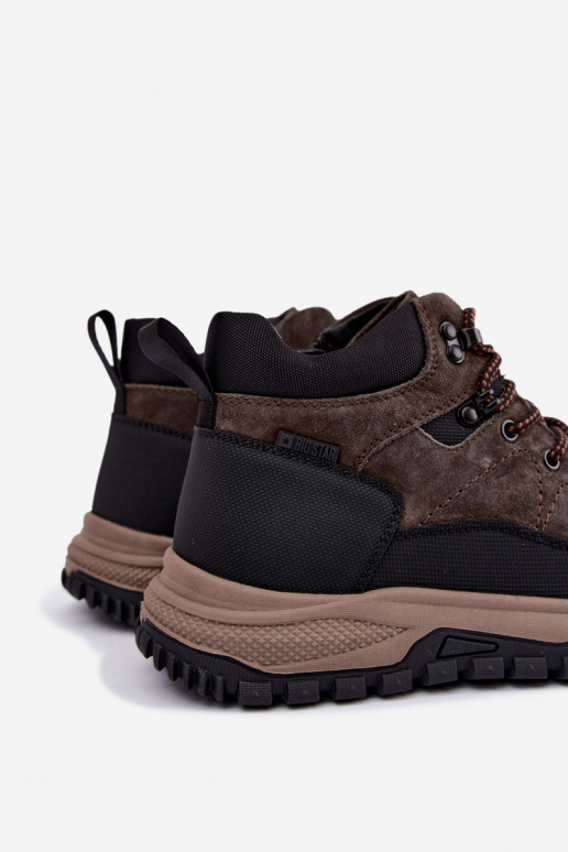 Bottes isolées marron foncé pour hommes en daim synthétique Big Star UU174248