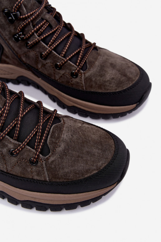 Bottes isolées marron foncé pour hommes en daim synthétique Big Star UU174248