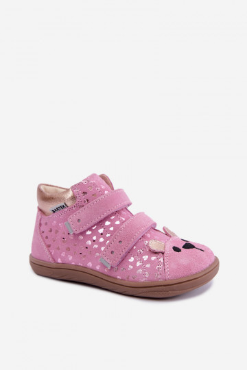 Chaussures pour enfants roses avec des cœurs Bartek 8631965