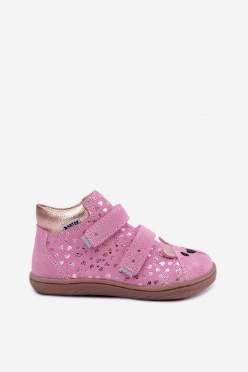Chaussures pour enfants roses avec des cœurs Bartek 8631965 2