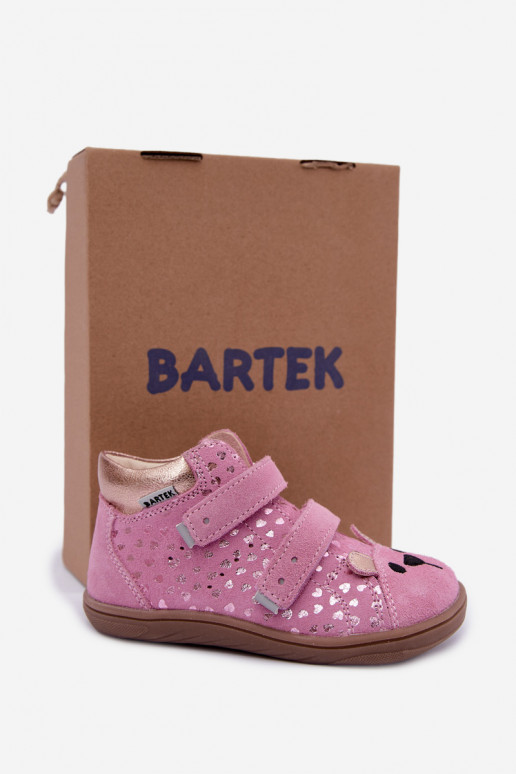 Chaussures pour enfants roses avec des cœurs Bartek 8631965