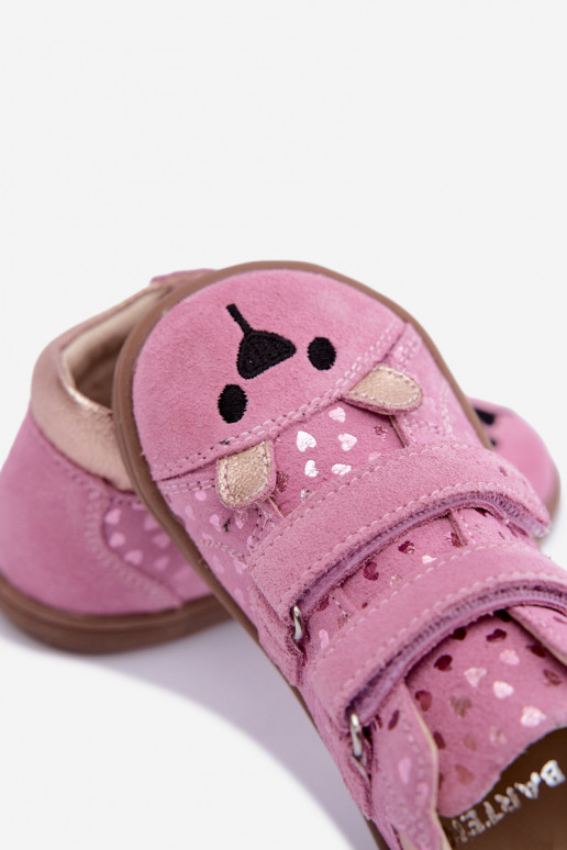 Chaussures pour enfants roses avec des cœurs Bartek 8631965