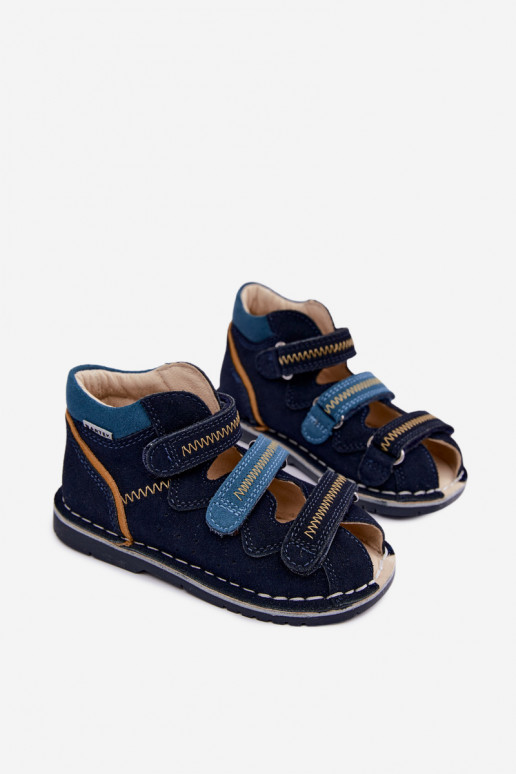 Sandales pour femmes pour garçons Bartek 8920061 en bleu foncé