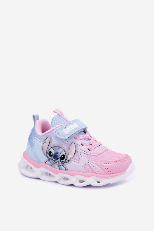 Baskets pour enfants Stitch avec semelle pailletée 8703815 en rose-bleu