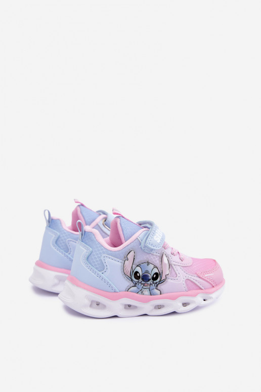 Baskets pour enfants Stitch avec semelle pailletée 8703815 en rose-bleu