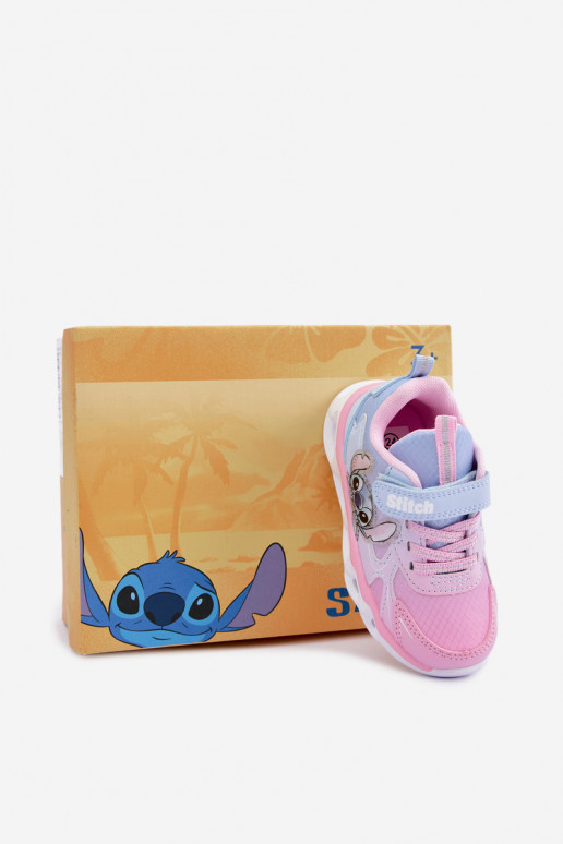Baskets pour enfants Stitch avec semelle pailletée 8703815 en rose-bleu