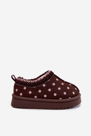 Bottes de neige pour enfants avec motifs chocolat et pois Ysmerine 2