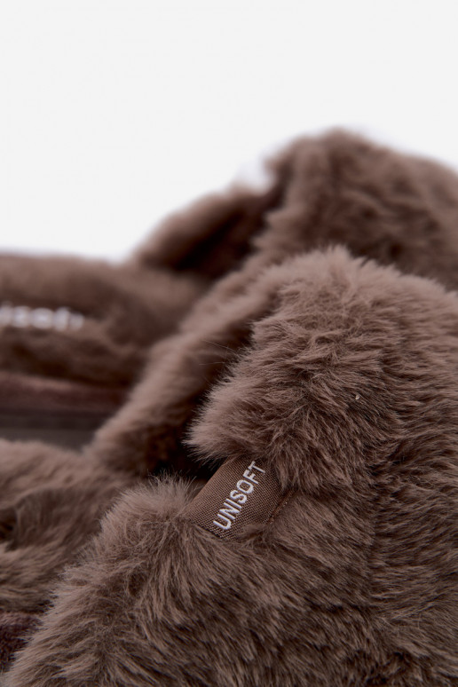 claquettes pour femmes avec fourrure grises Loraline