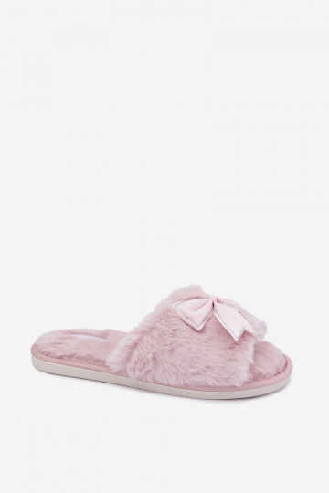 claquettes avec fourrure et nœuds roses Fiamelle