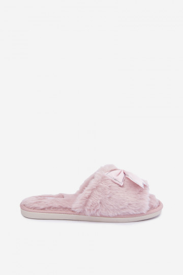 claquettes avec fourrure et nœuds roses Fiamelle 2