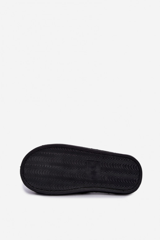 claquettes avec fourrure et nœuds noirs Fiamelle