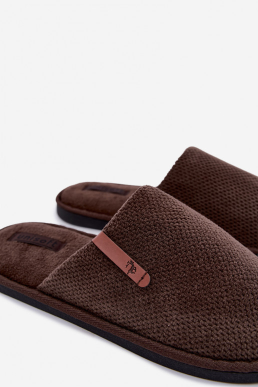 chaussons pour hommes en brun Dervan