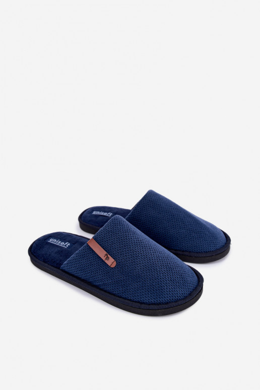 chaussons pour hommes en bleu marine Dervan
