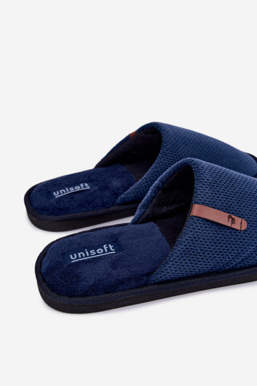 chaussons pour hommes en bleu marine Dervan