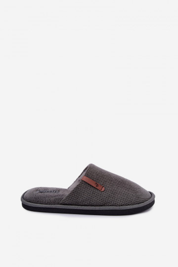 chaussons pour hommes en gris Dervan 2