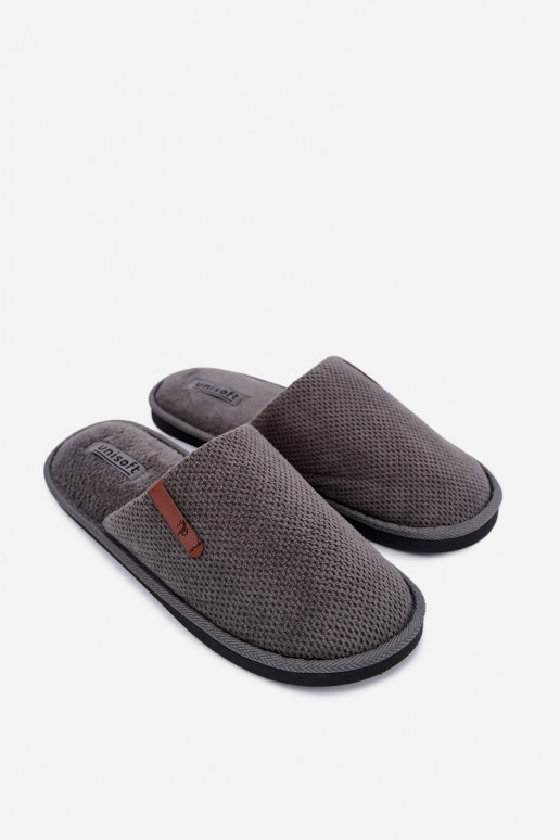 chaussons pour hommes en gris Dervan