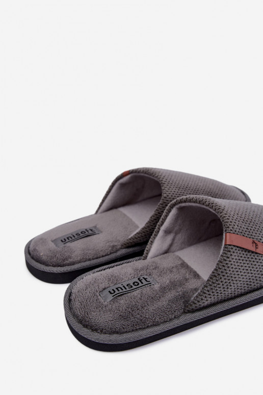 chaussons pour hommes en gris Dervan