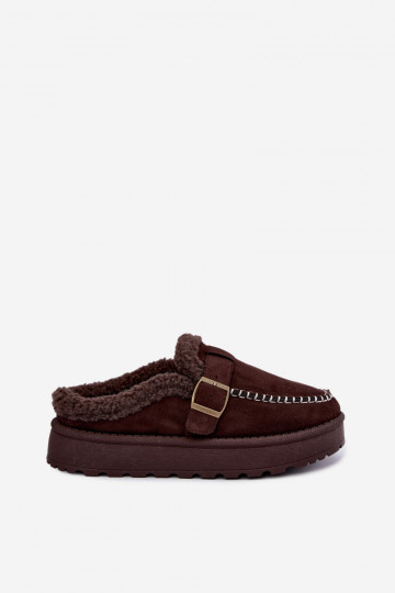 bottes de neige pour femmes avec boucles chocolat Saldora 2