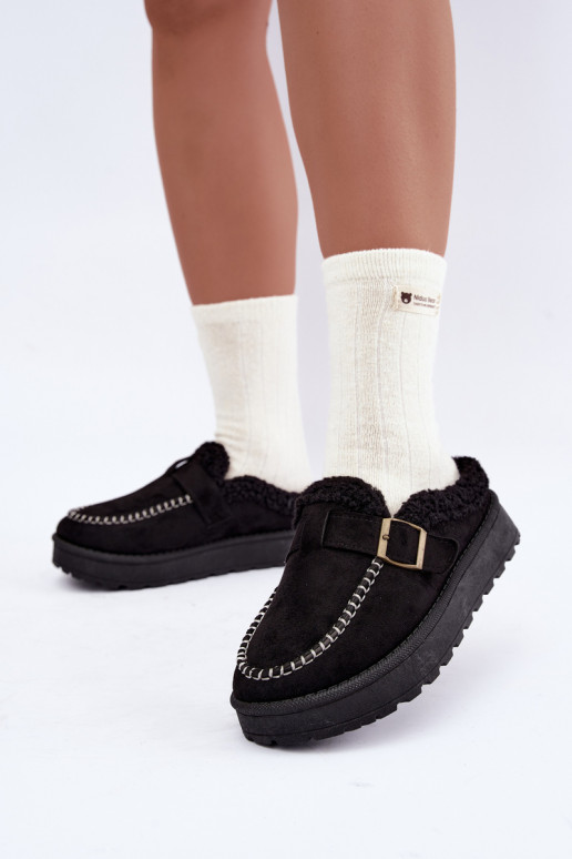 bottes de neige pour femmes avec boucles noires Saldora