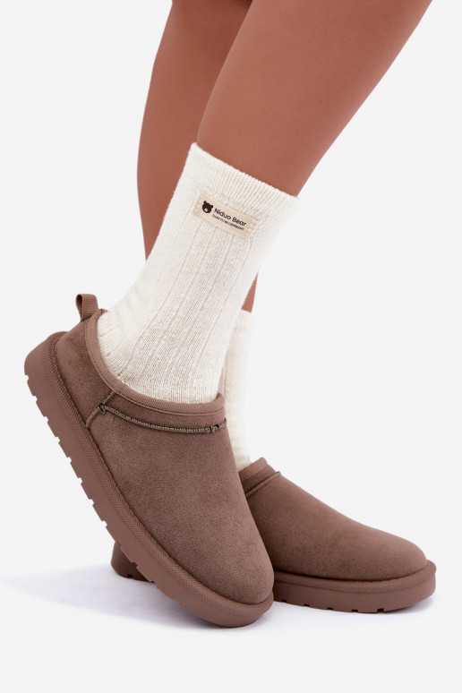 bottes de neige basses pour femmes couleur sable Rosmina