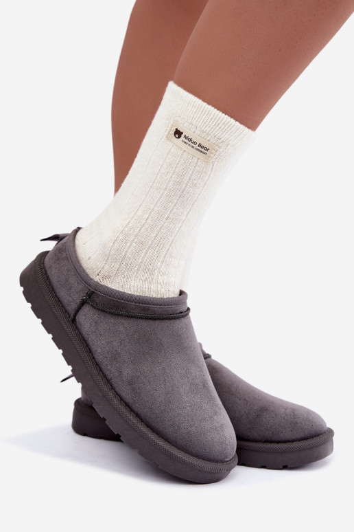 bottes de neige basses pour femmes en gris Rosmina
