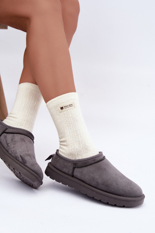 bottes de neige basses pour femmes en gris Rosmina